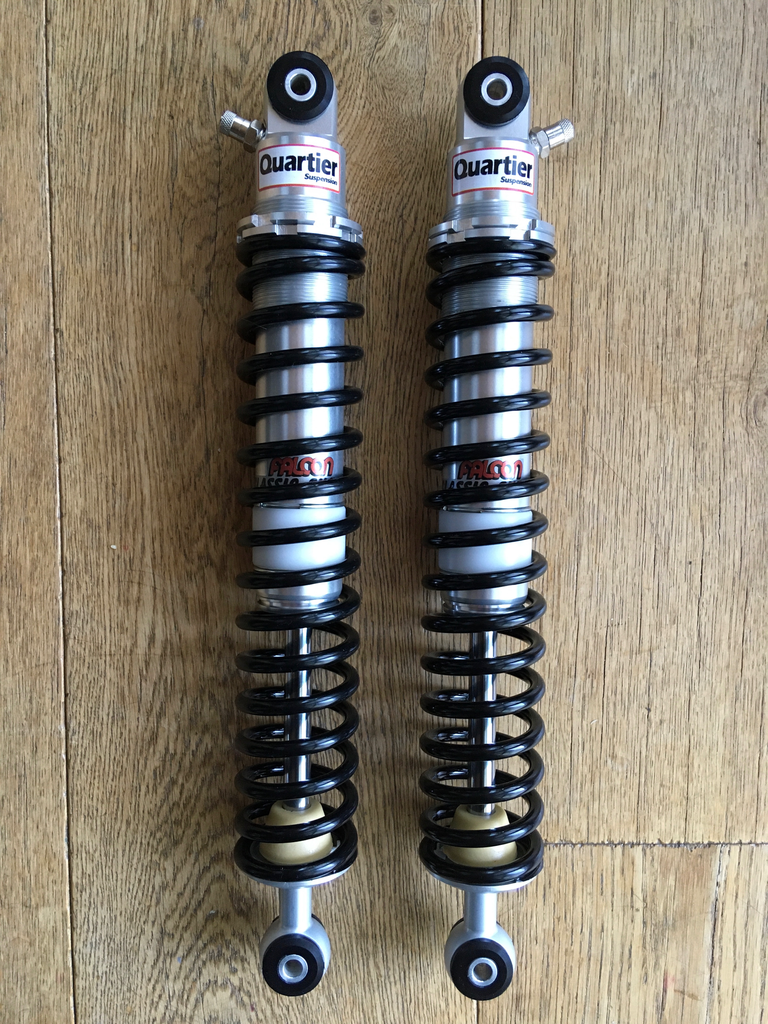 Paire amortisseurs alu trial Falcon Fantic 300 / Cross / Route / Enduro Falcon entraxe 342-348-354-360 mm