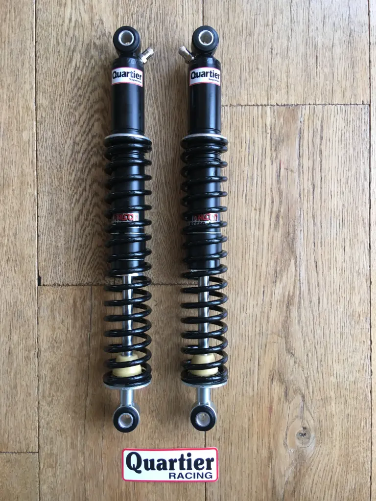 Paire amortisseurs acier trial standard Honda TLR 200/250 course standard (entraxe 403 mm)